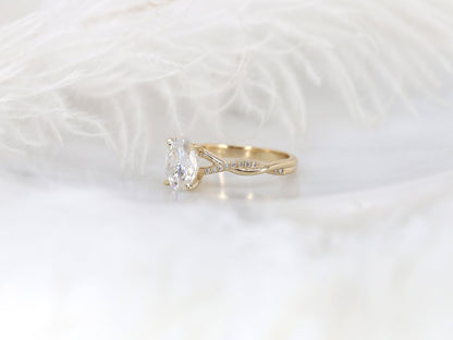 Stunning 2 CT Oval Moissanite Engagement Ring with Twisted Pave Design 3