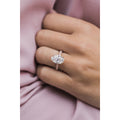 3.2 CT Pear Moissanite Ring Featuring Hidden Halo Pave Style 1