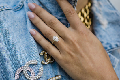 2.70 CT Oval Moissanite Ring Featuring Hidden Halo Style-Custom Listing For Xander 4