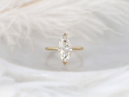 Stunning 2.80 CT Marquise Moissanite Engagement Ring with Hidden Halo Design 1
