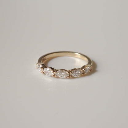 Stunning 1 TCW Marquise Moissanite Stones Half Eternity Wedding Bands 3