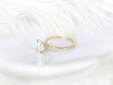 Stunning 2.0 CT Round Moissanite Engagement Ring with Hidden Halo Design 2