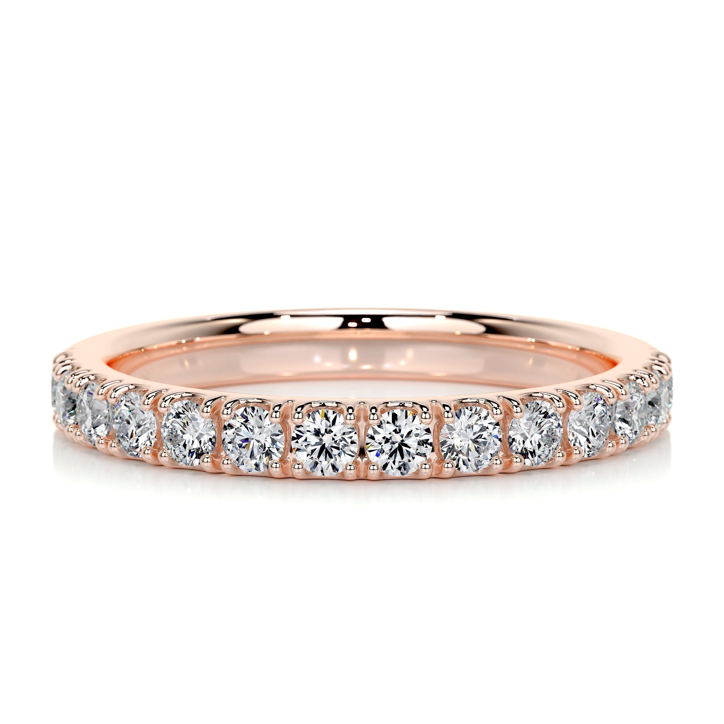 0.5 CT Round Half Eternity Lab Grown Diamond Wedding Band