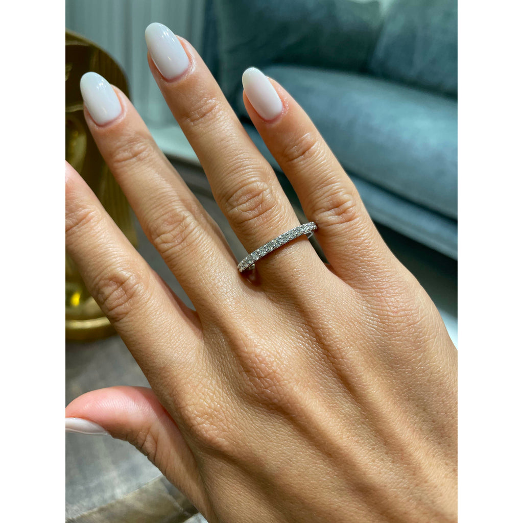 0.5 CT Round Half Eternity Lab Grown Diamond Wedding Band