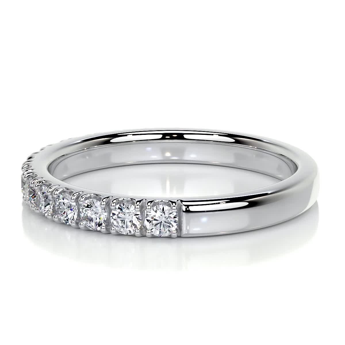 0.5 CT Round Half Eternity Lab Grown Diamond Wedding Band