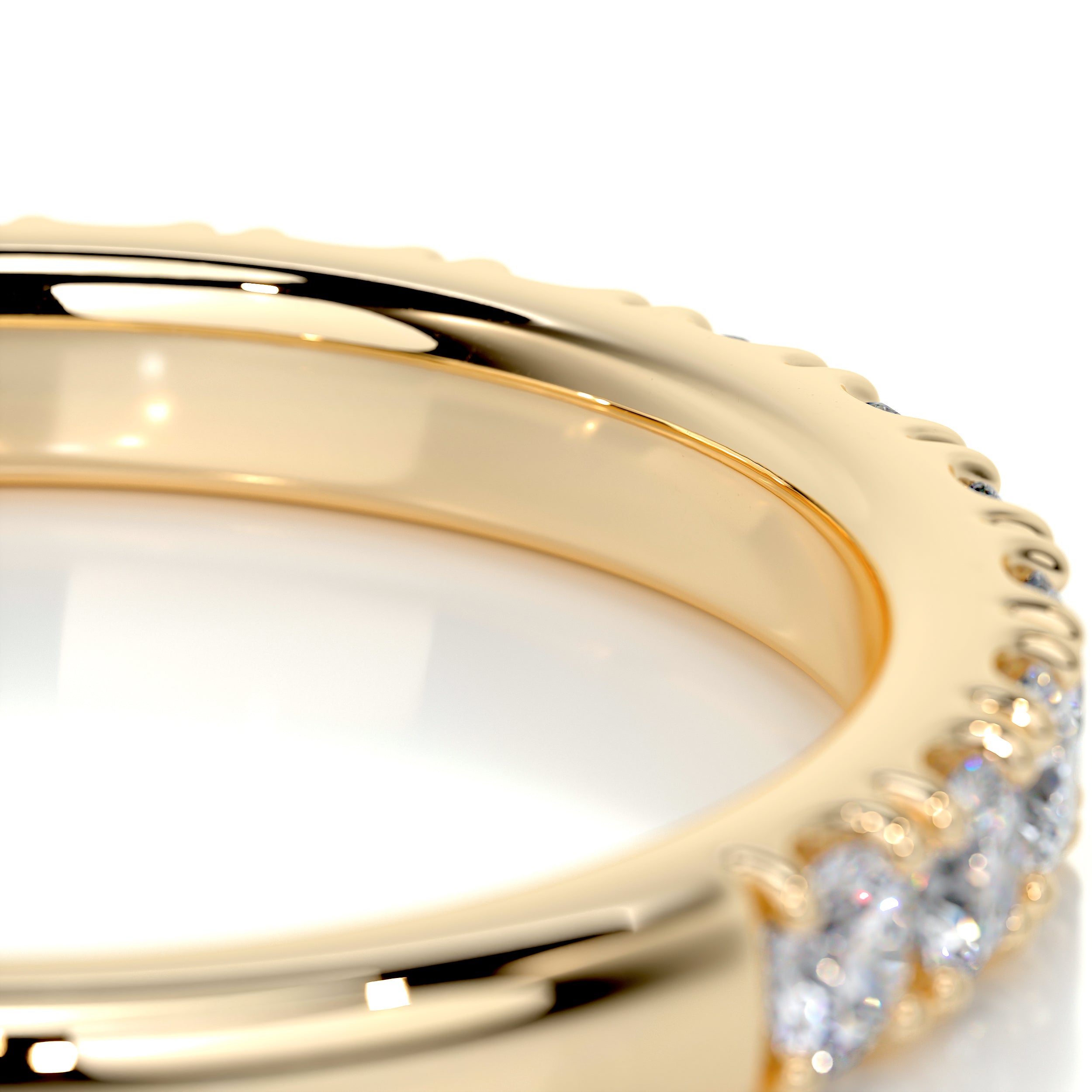 0.5 CT Round Half Eternity Lab Grown Diamond Wedding Band