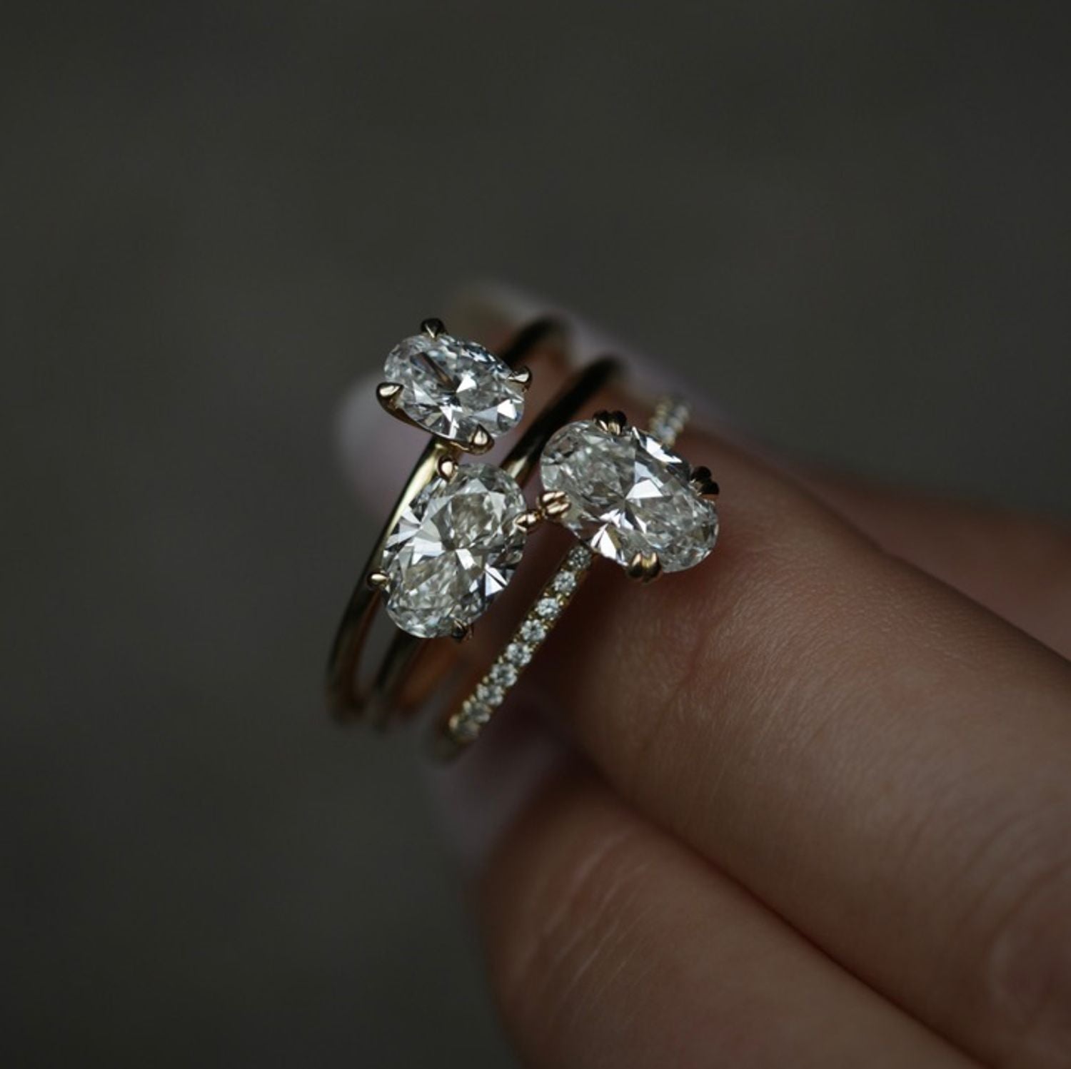 1.21 CT Oval Cut Pave CVD E/VS1 Diamond Engagement Ring 11