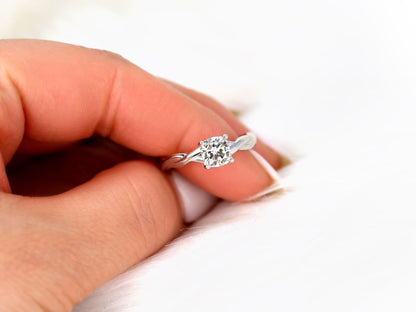 Stunning 1 CT Cushion Moissanite Engagement Ring With Solitaire Design 10