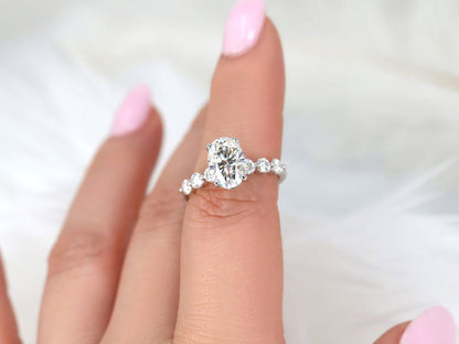 Stunning 2.5 CT Oval Moissanite Engagement Ring with Pave Design 5