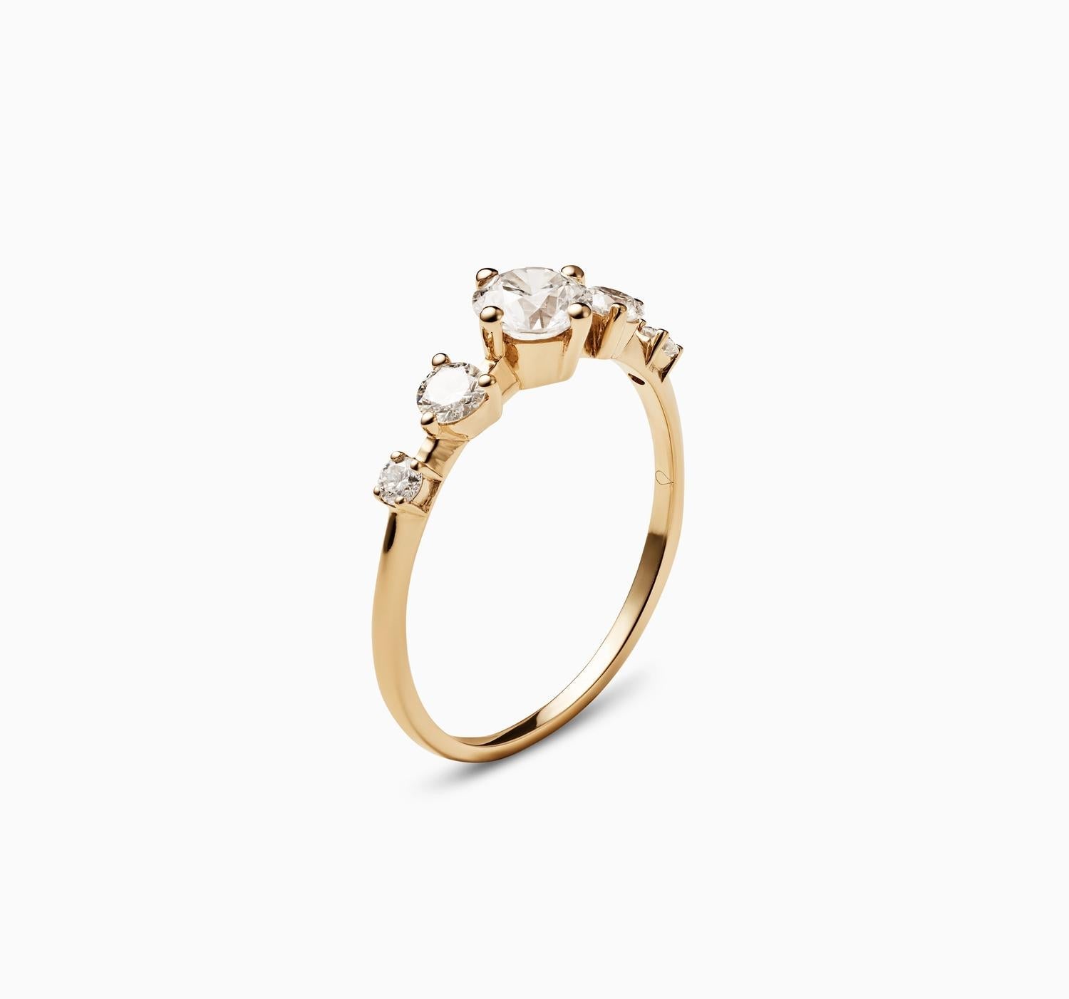 0.80 CT Round Dainty Lab Grown Diamond Wedding Band