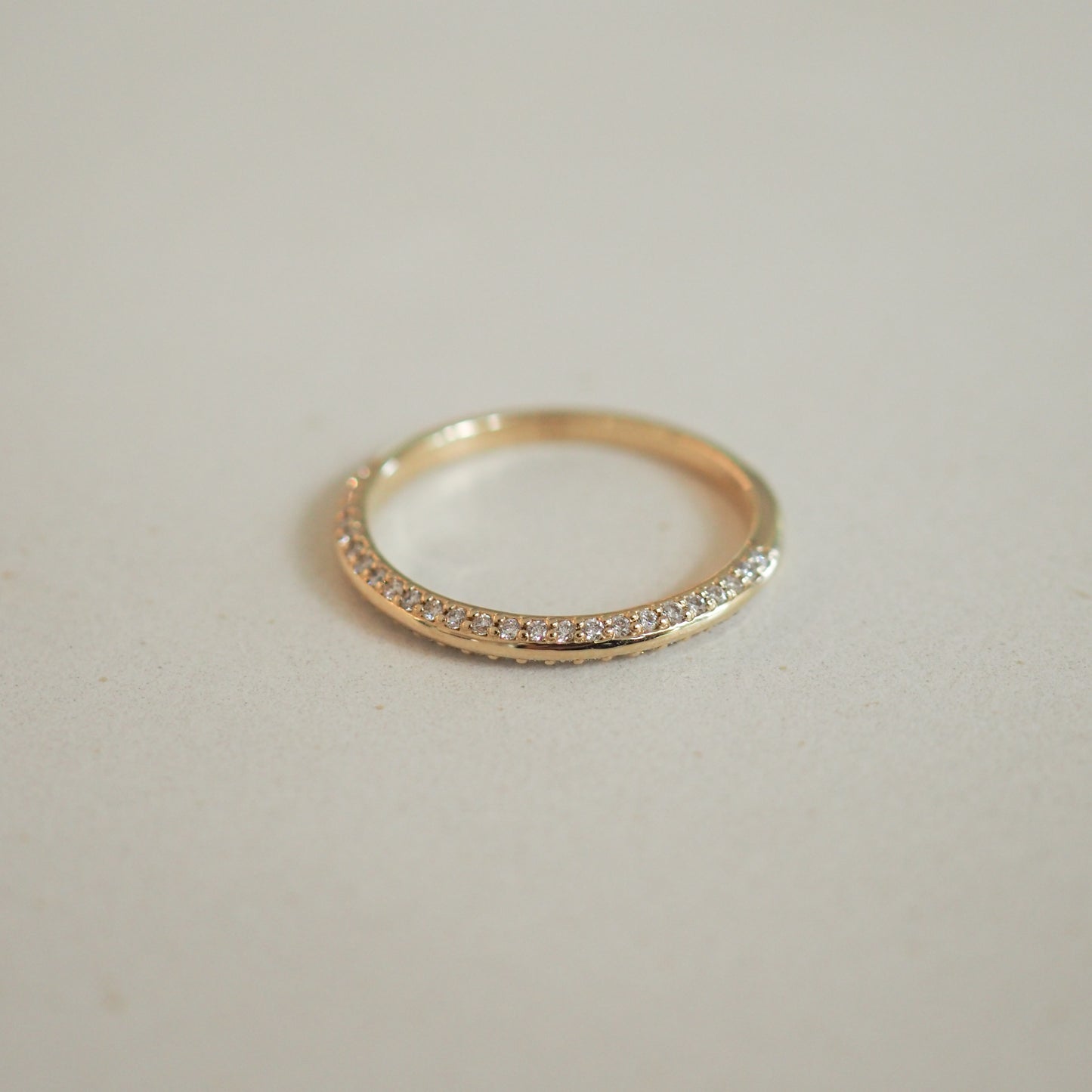 Stunning 0.2 TCW Round Moissanite Stones Knife Edge Wedding Bands 1