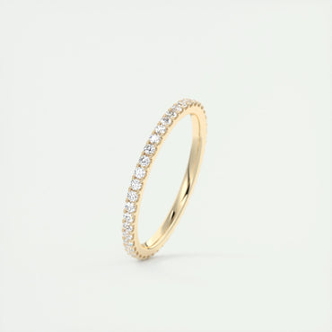 0.36 Round Cut Full Eternity Moissanite Bridal Wedding Band 7