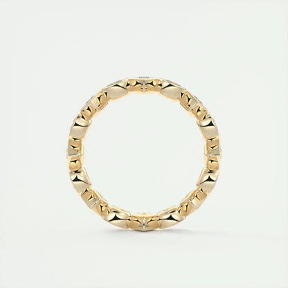 0.72 Oval & Princess Cut Alternative Moissanite Bridal Wedding Band 10