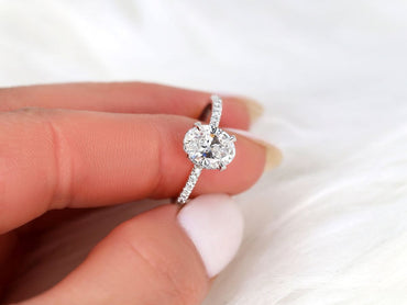 Stunning 1.5 CT Oval Moissanite Engagement Ring with Hidden Halo Design 2