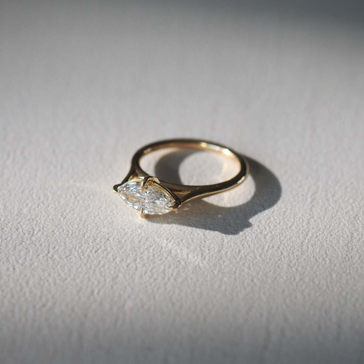 Stunning 1.0 CT Marquise Moissanite Engagement Ring with Solitaire Design 2