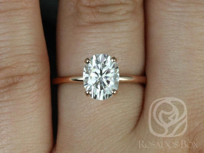 Stunning 2.0 CT Oval Moissanite Engagement Ring with Solitaire Design 6