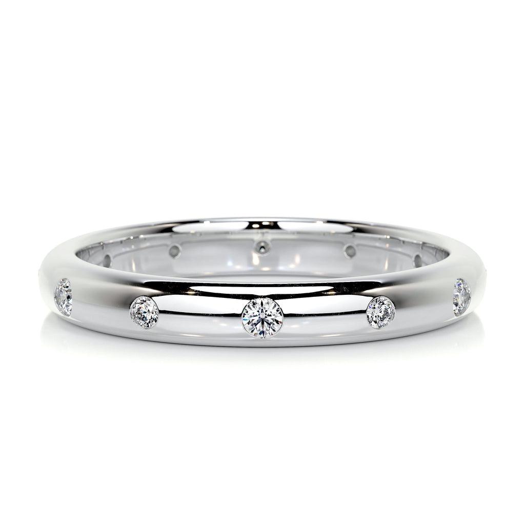 0.18 CT Round Flush Setting Lab Grown Diamond Wedding Band