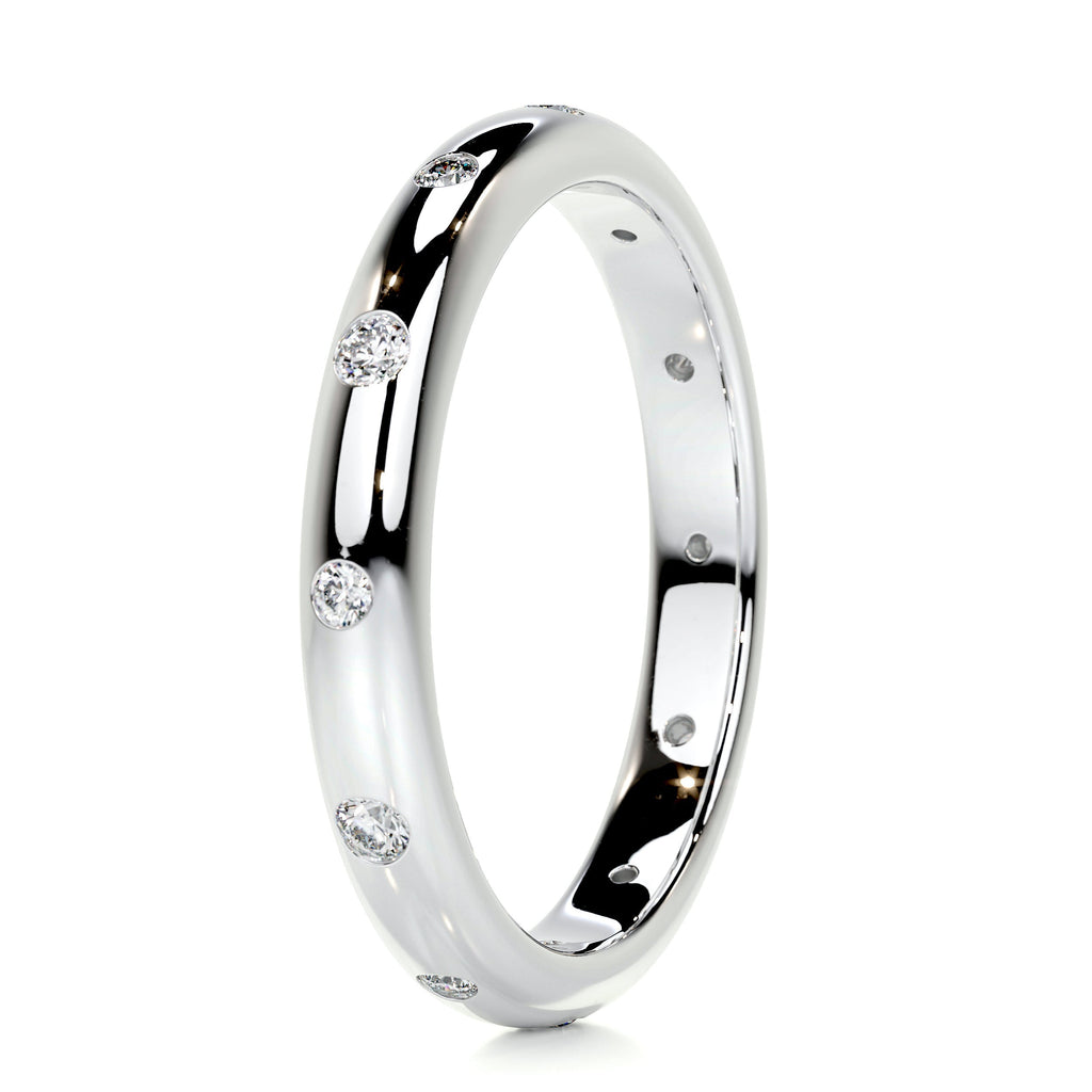 0.18 CT Round Flush Setting Lab Grown Diamond Wedding Band