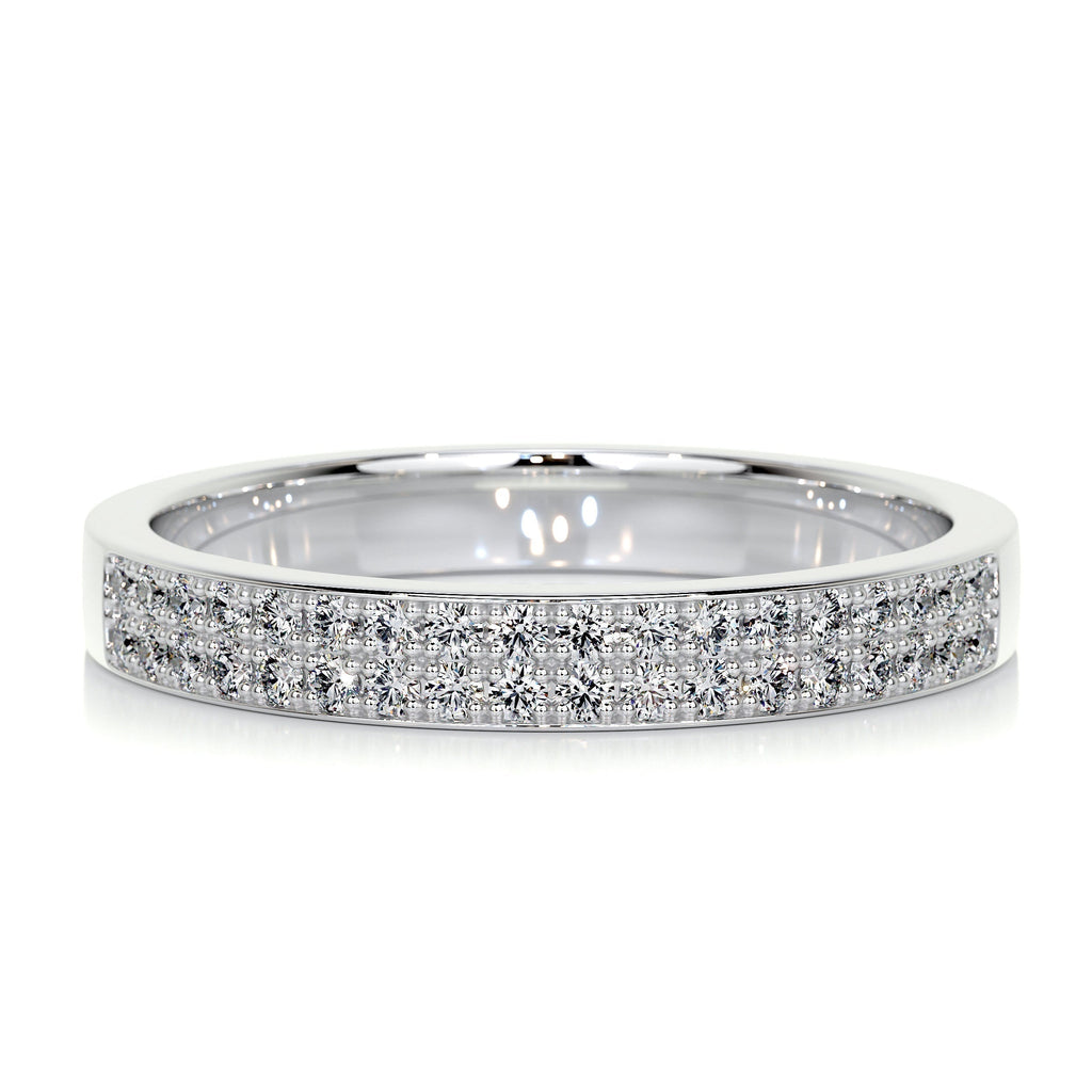 0.2 CT Round Half Eternity Lab Grown Diamond Wedding Band