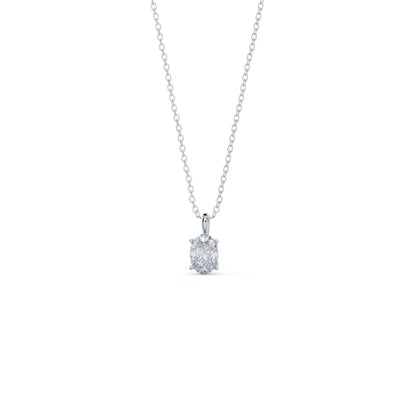 1.0 CT Oval Cut Moissanite Diamond Solitaire Pendant Necklace in Solid Gold 5