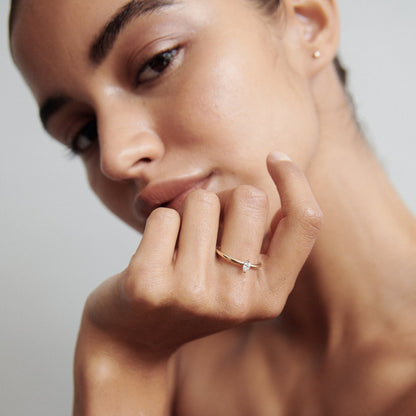 Stunning 0.10 CT Marquise Moissanite Engagement Ring with Solitaire Design 3