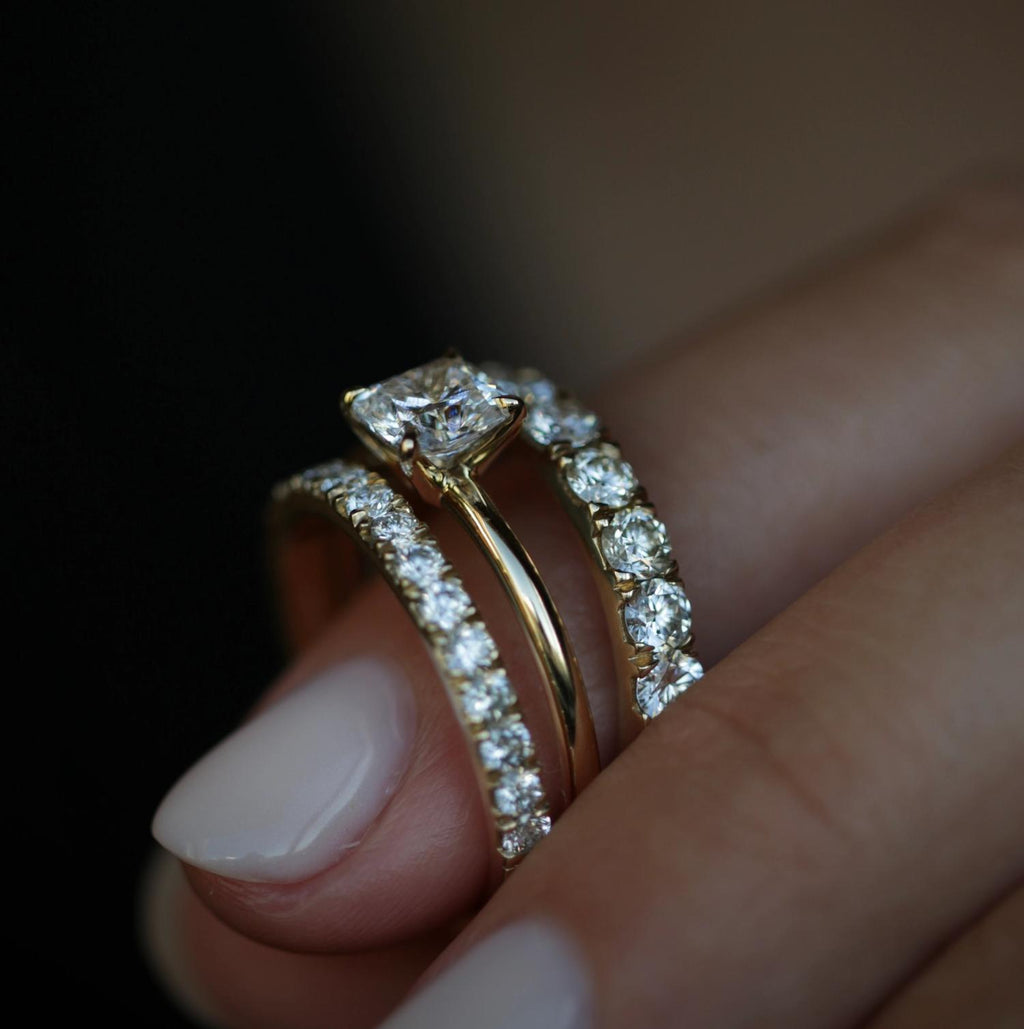 1.10 CT Round Lab Grown Diamond Wedding Band
