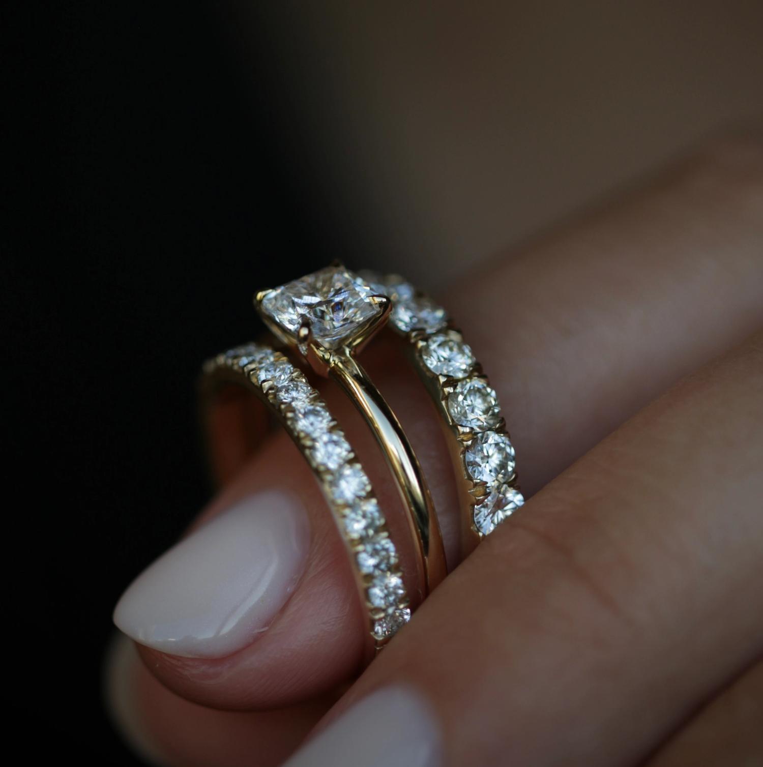 1.10 CT Round Lab Grown Diamond Wedding Band