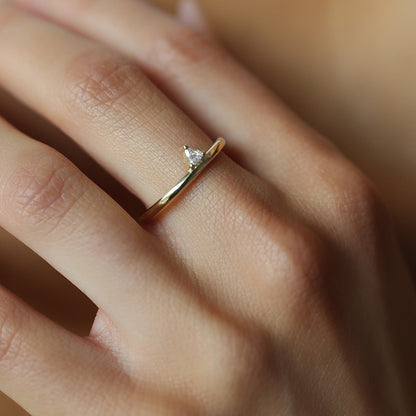 Stunning 0.15 CT Trillion Moissanite Engagement Ring with Solitaire Design 6