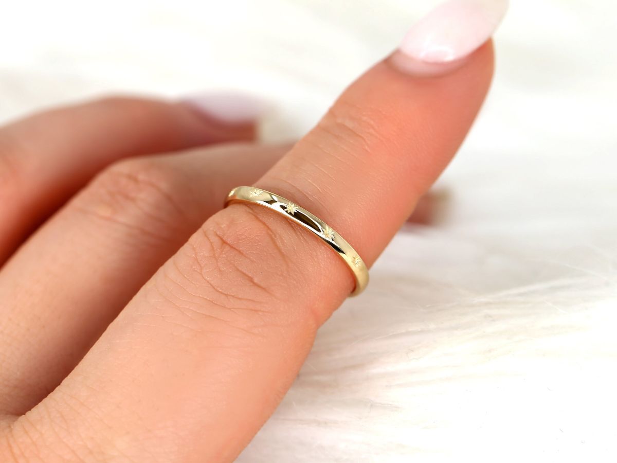 Stunning Celestial Ring Metal Wedding Bands 5