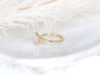 Stunning 2.5 CT Oval Moissanite Engagement Ring with Hidden Halo Design 3