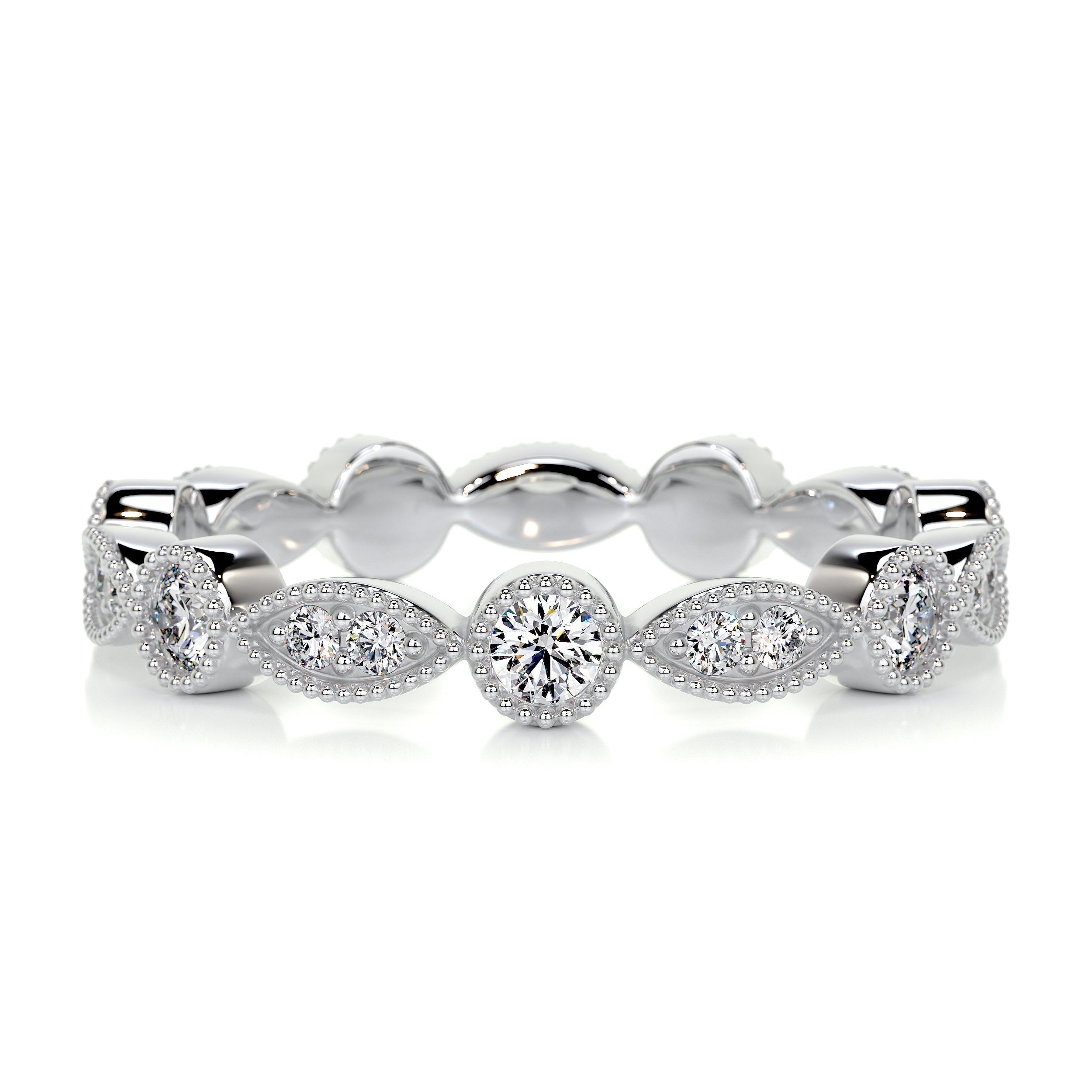 0.5 CT Round Full Eternity Lab Grown Diamond Wedding Band