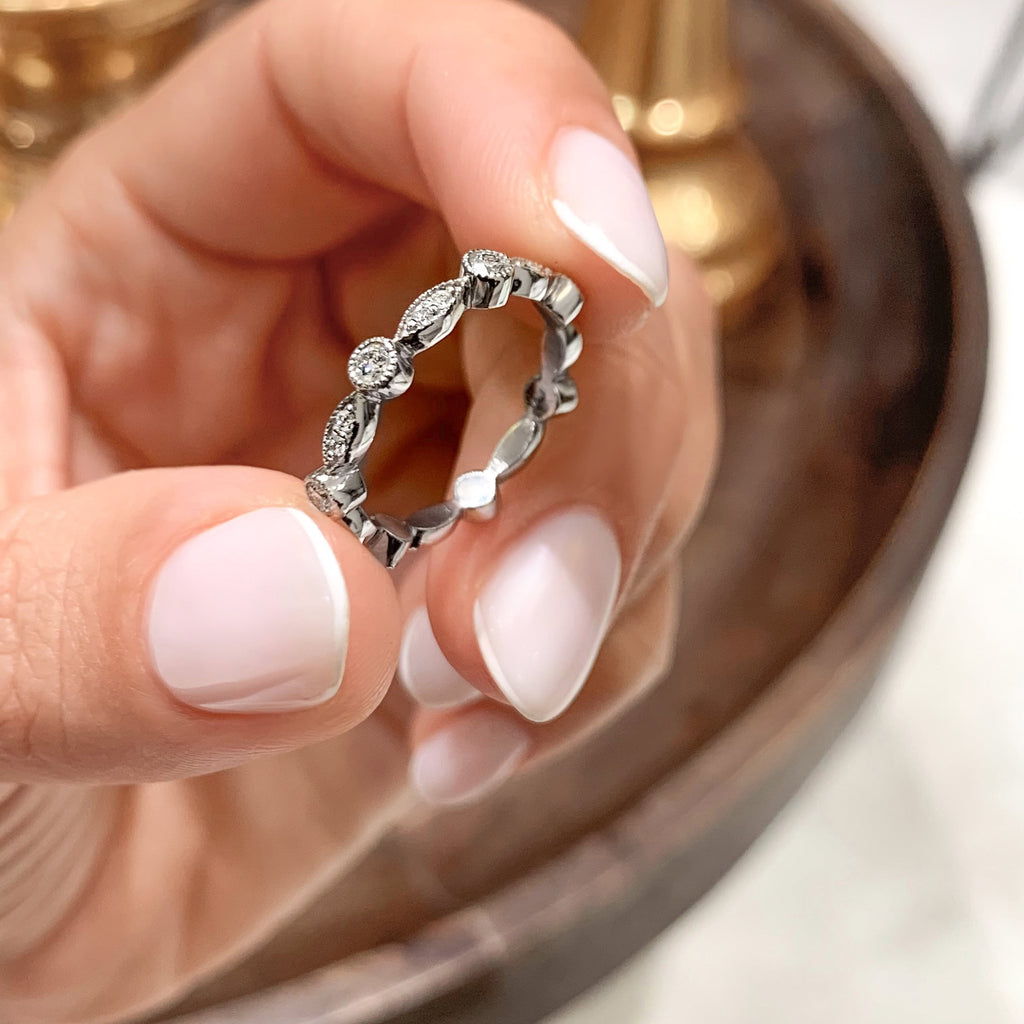 0.5 CT Round Full Eternity Lab Grown Diamond Wedding Band