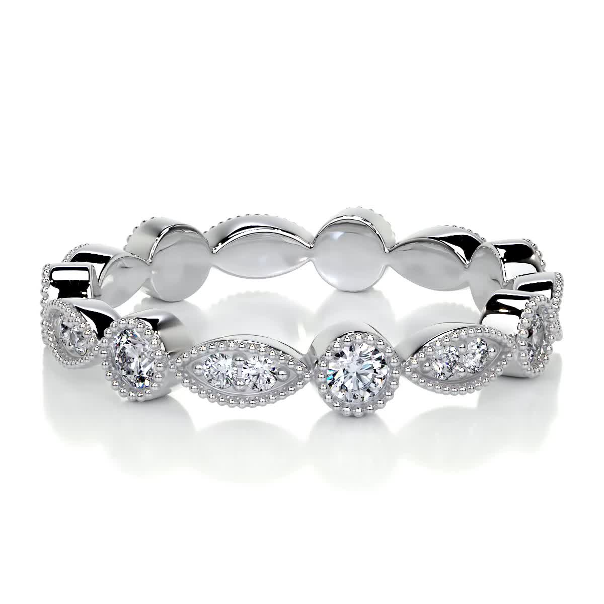 0.5 CT Round Full Eternity Lab Grown Diamond Wedding Band
