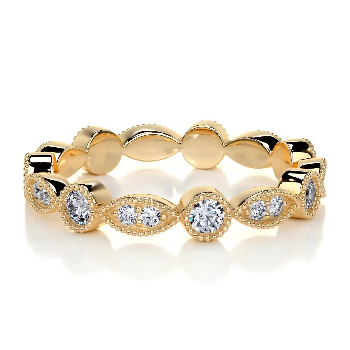 0.5 CT Round Full Eternity Lab Grown Diamond Wedding Band