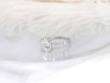 Stunning 2.5 CT Oval Moissanite Engagement Ring with Pave Design 2