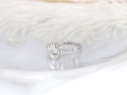 Stunning 2.5 CT Oval Moissanite Engagement Ring with Pave Design 2