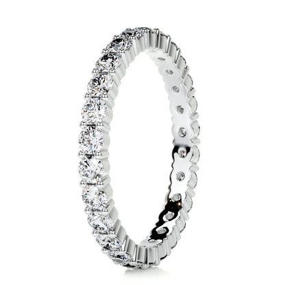 0.9 CT Round Full Eternity CVD EF/VVS Diamond Wedding Band 5