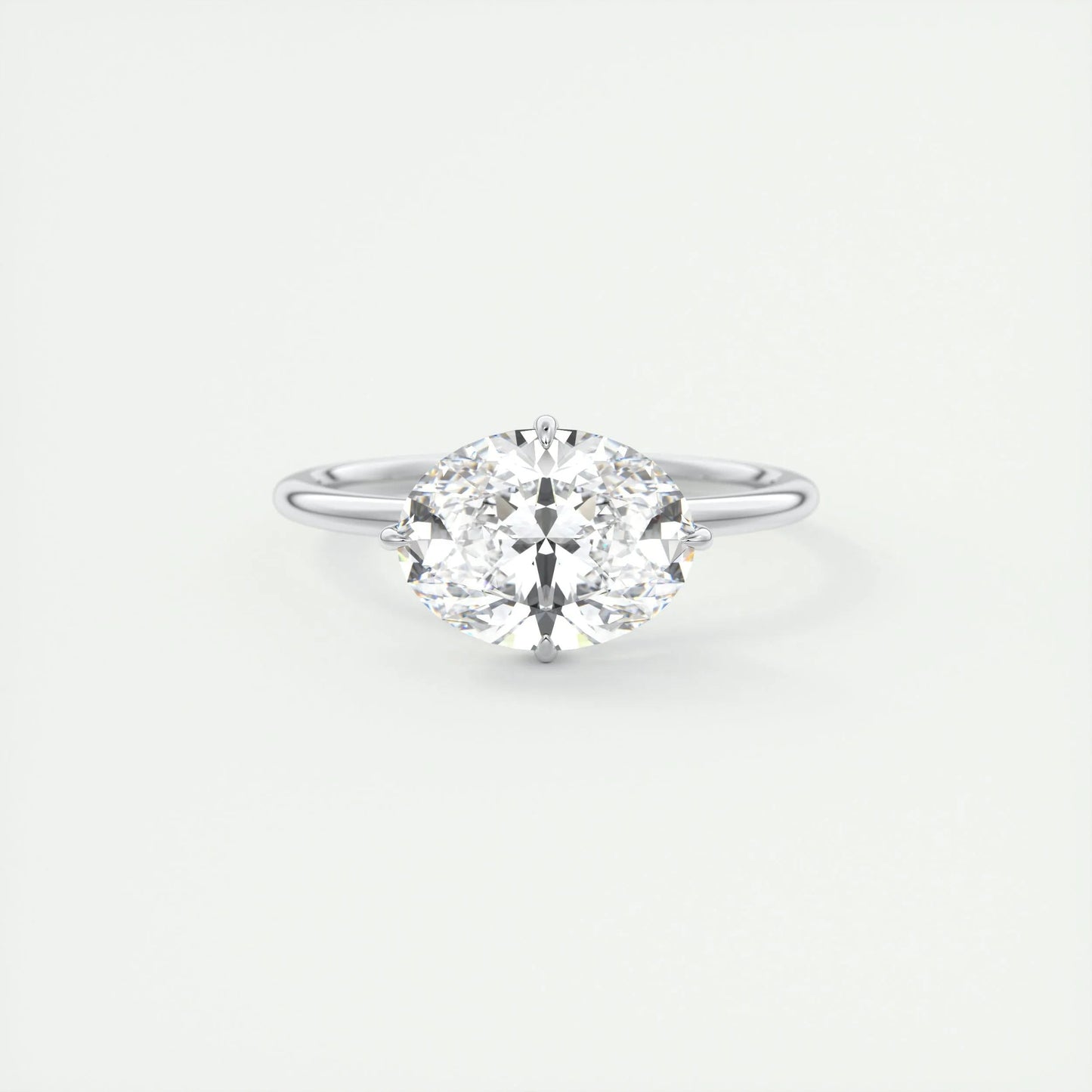 1.91 CT Oval Hidden Halo Moissanite Engagement Ring 1