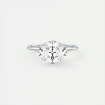 1.91 CT Oval Hidden Halo Moissanite Engagement Ring 1