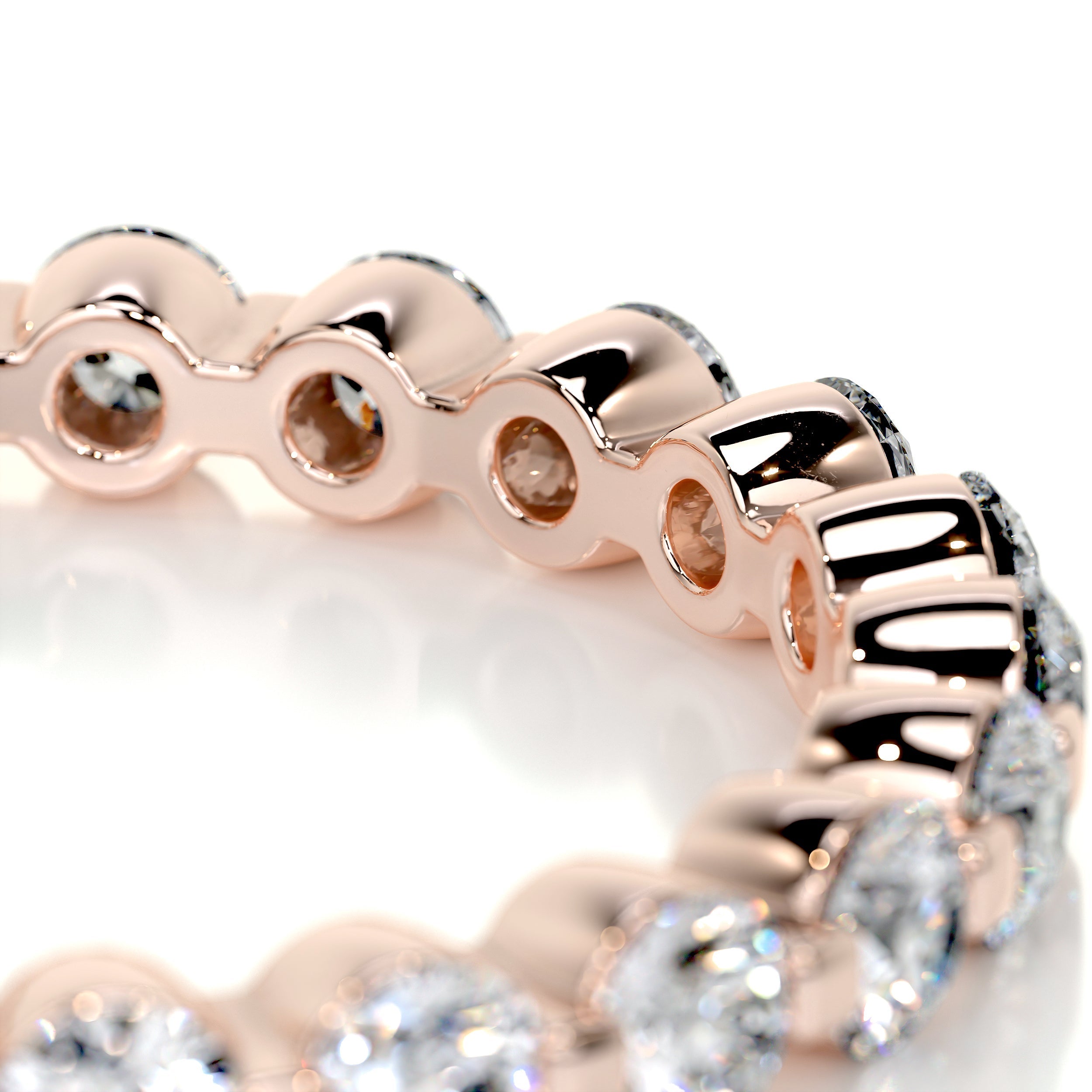 1 CT Round Full Eternity Lab Grown Diamond Wedding Band