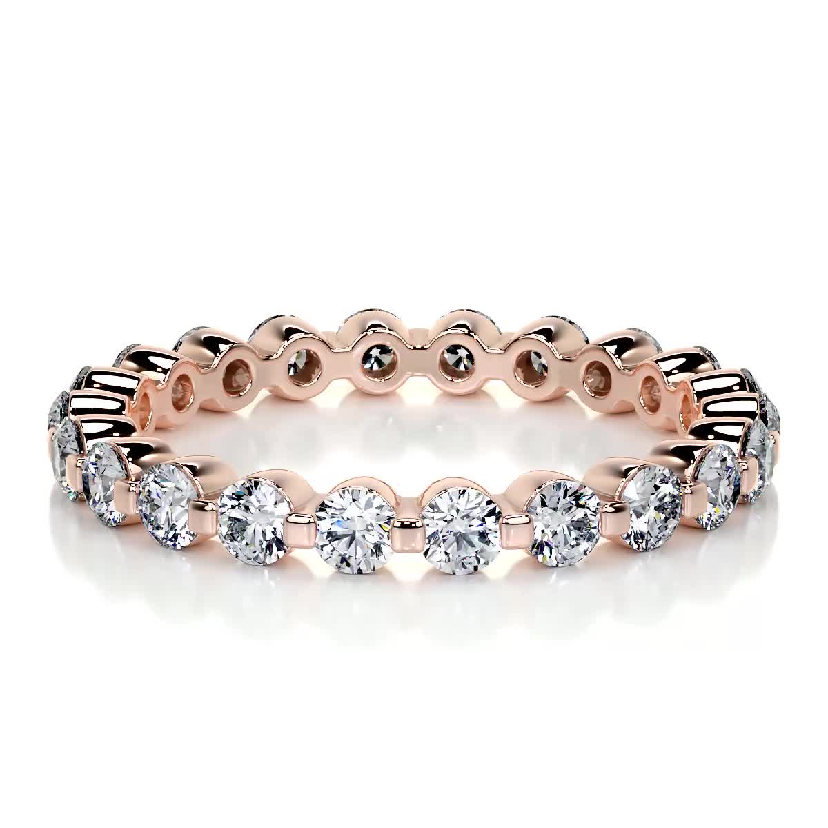 1 CT Round Full Eternity Lab Grown Diamond Wedding Band