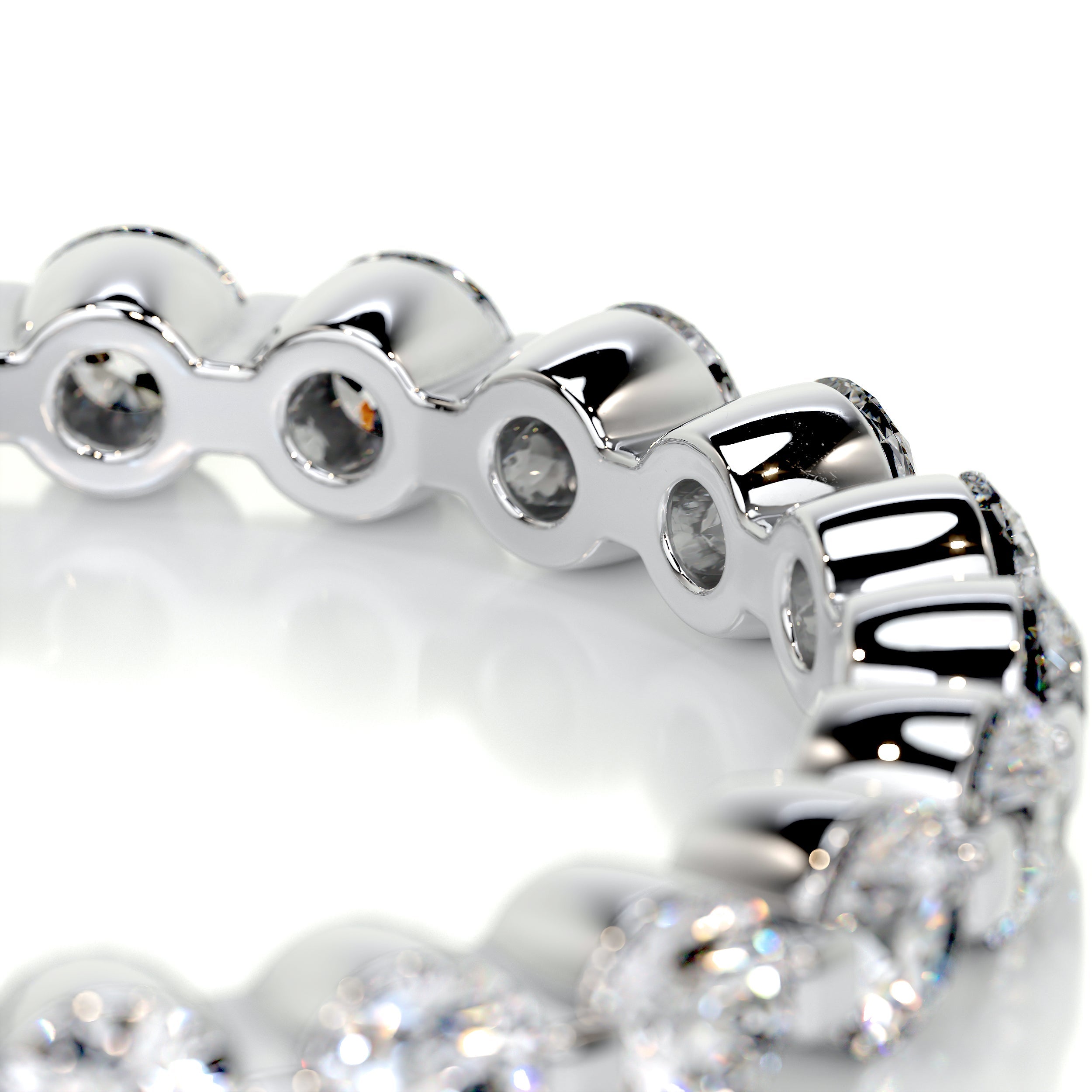 1 CT Round Full Eternity Lab Grown Diamond Wedding Band