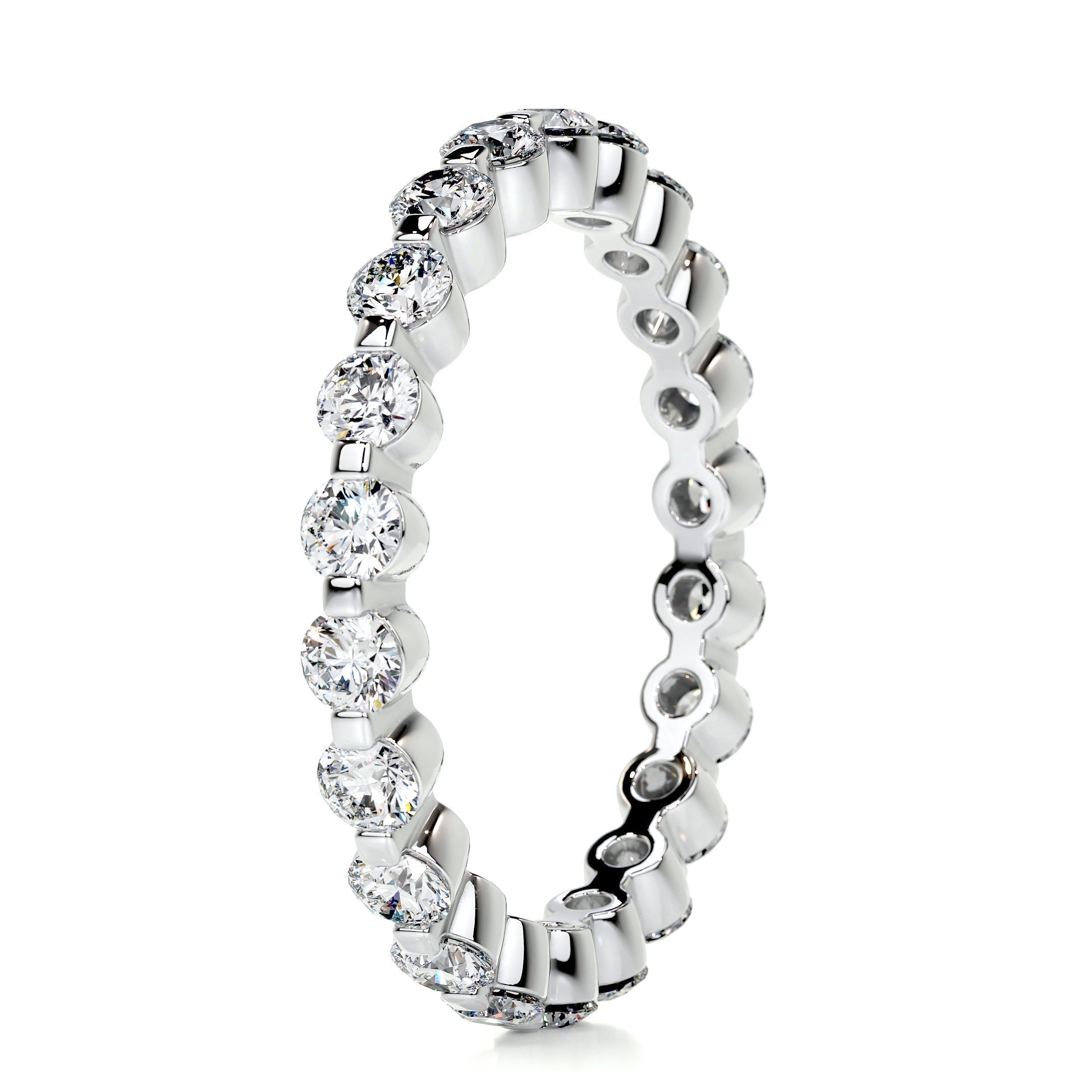 1 CT Round Full Eternity Lab Grown Diamond Wedding Band
