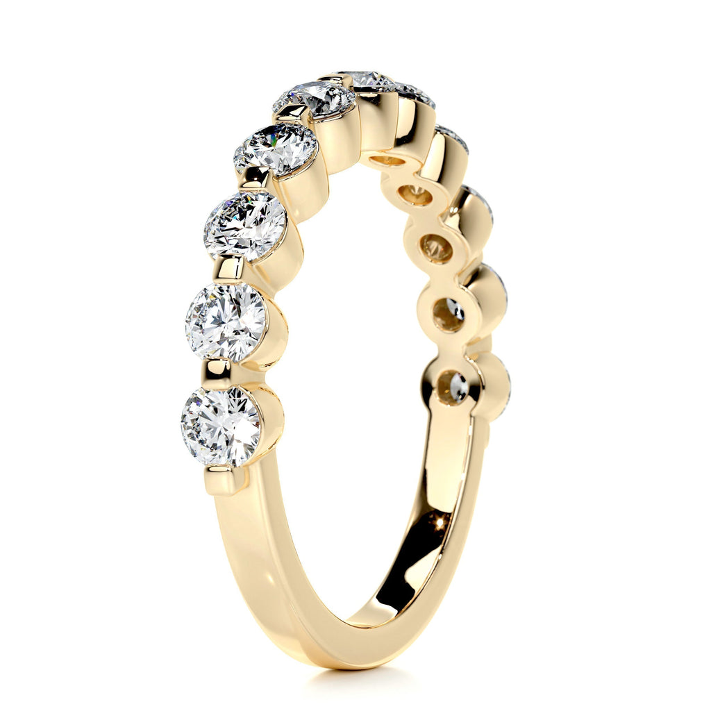1 CT Round Half Eternity Lab Grown Diamond Wedding Band