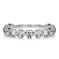2 CT Round Half Eternity Lab Grown Diamond Wedding Band
