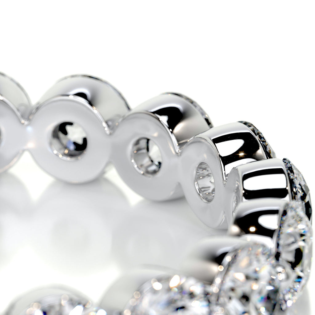 2 CT Round Half Eternity Lab Grown Diamond Wedding Band