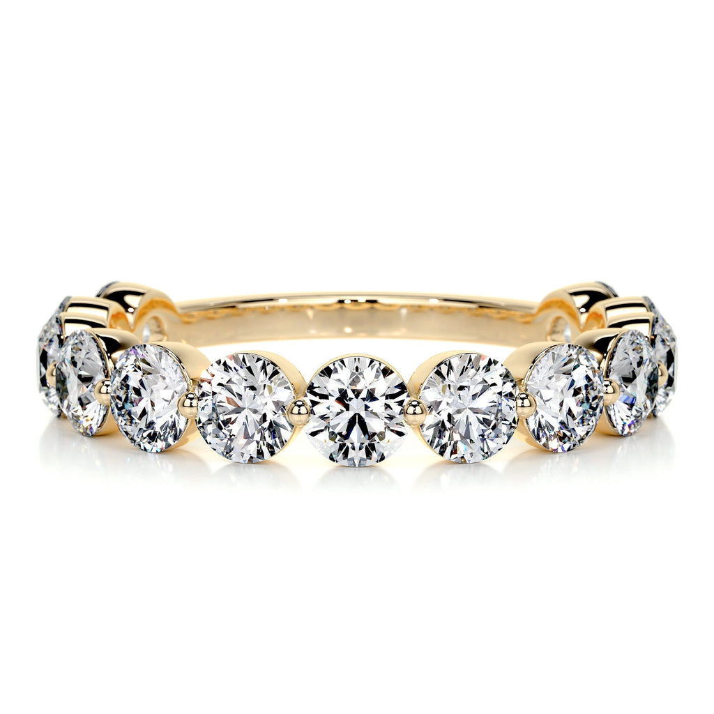 2 CT Round Half Eternity Lab Grown Diamond Wedding Band