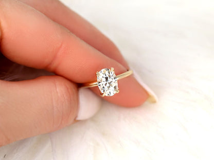 Stunning 2.5 CT Oval Moissanite Engagement Ring with Solitaire Design 8