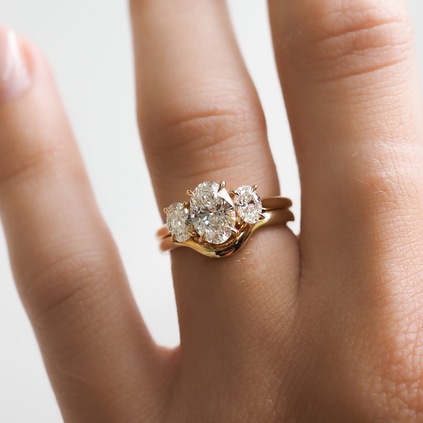 Stunning Curved Metal Wedding Bands 4