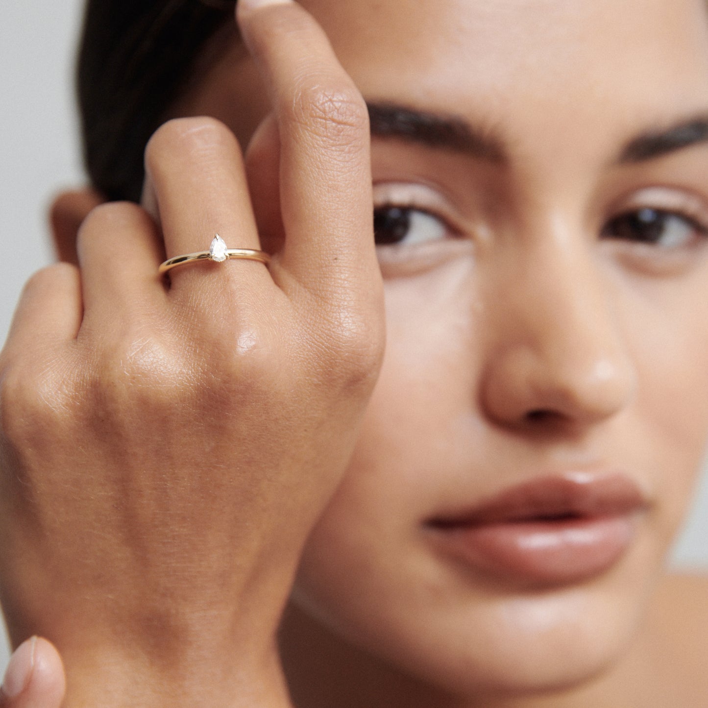 Stunning 0.15 CT Pear Moissanite Engagement Ring with Solitaire Design 2